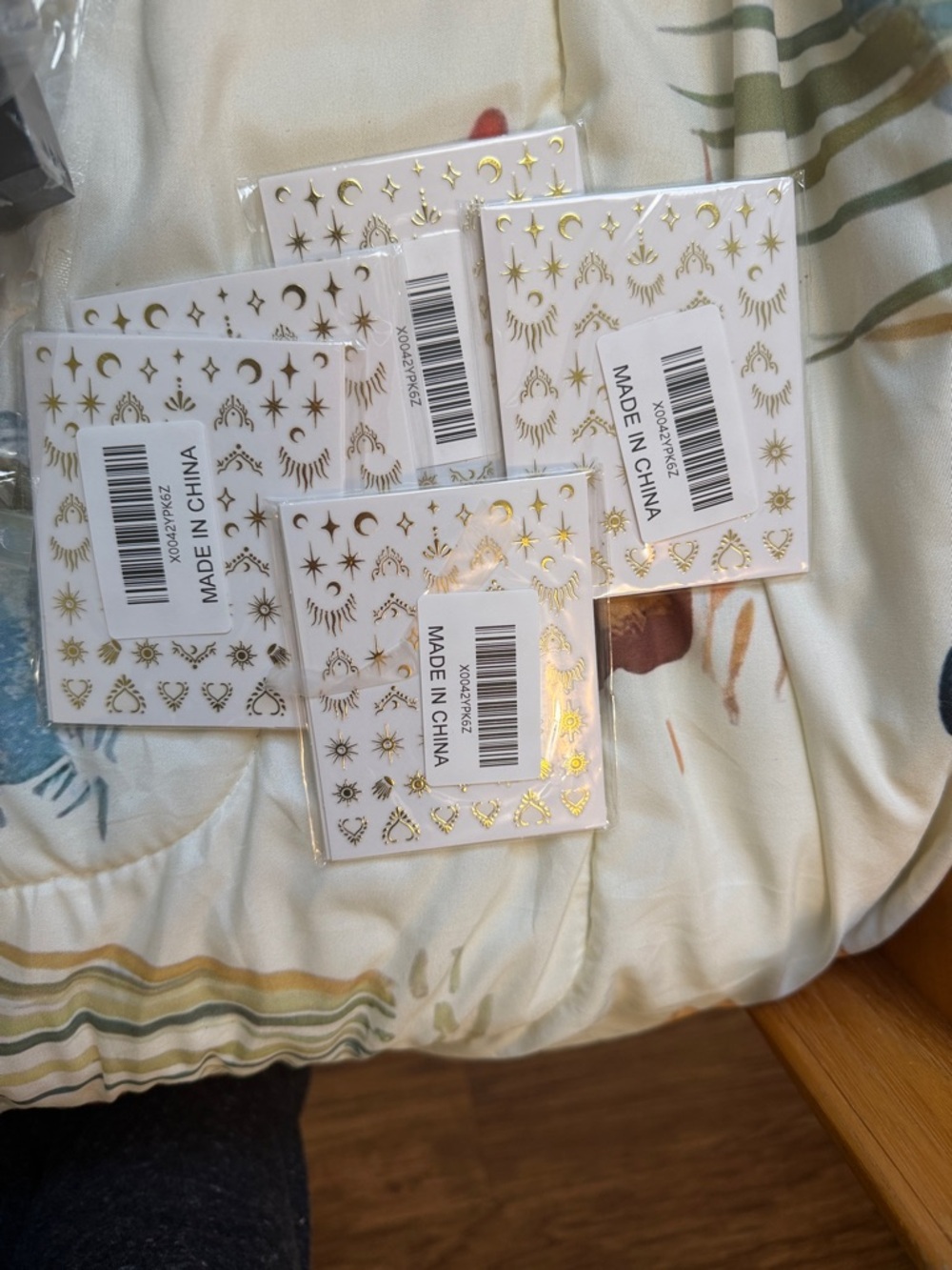 3/$10 Gold Sticker Sheets - Celestial & Decorative Designs